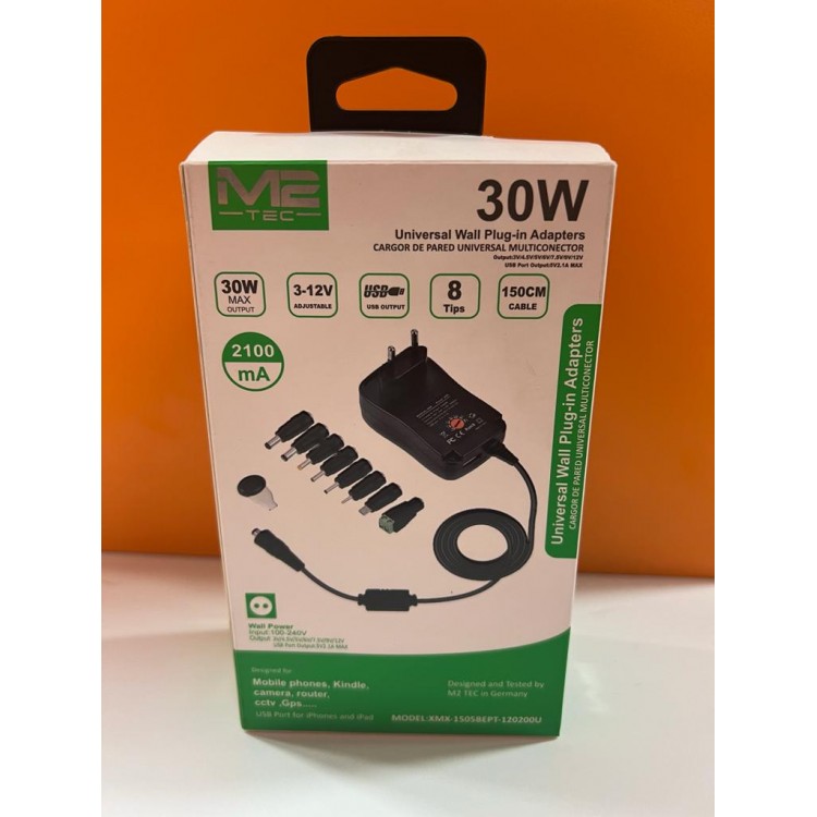 CARGADOR 30 W PORTATIL UNIVERSAL METEC